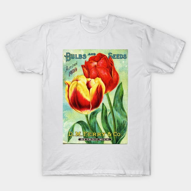 Vintage Botanical Seed Pack Artwork Design T-Shirt by PaperMoonGifts